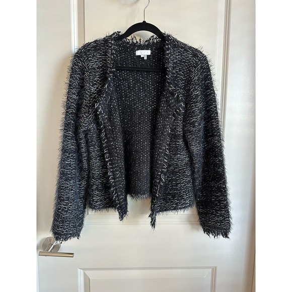 1 State Eyelash Yarn Wool Blend Open Cardigan Sz. Large - Picture 1 of 9